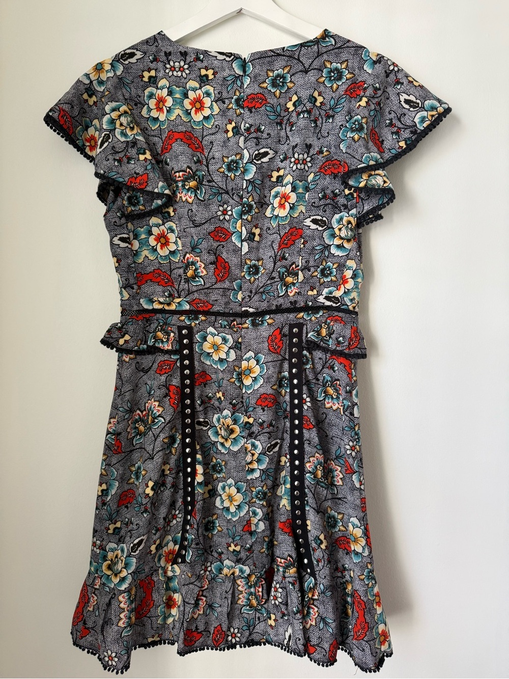 Laundry by Shelli Segal Studded Floral Ruffle Mini Dress 2 - Picture 5 of 9